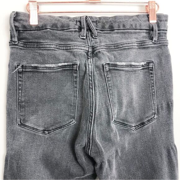 GOOD AMERICAN | Good Legs Crop Black Wash Gray Denim Jeans Women’s Size 8 - Picture 7 of 8
